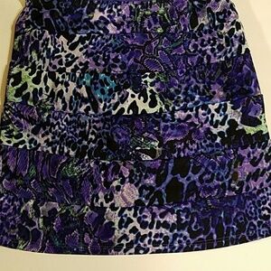 Amy Byer Skirt Purple Cheetah Print 14 Girls